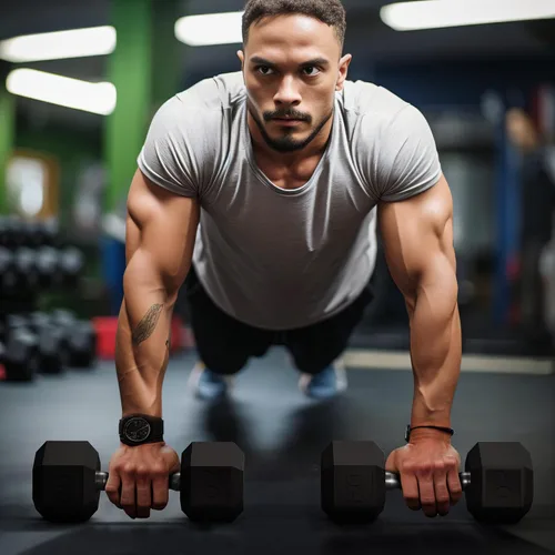 Vista 4 de GRETERST Juego de mancuernas hexagonales con revestimiento de goma, pesas de mano para ejercicio y fitness para gimnasio en casa, entrenamiento