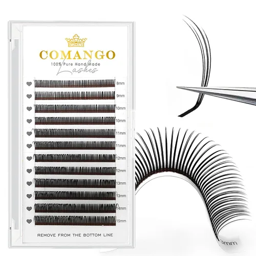 Vista 19 de CoMango Spikes - Extensiones de pestañas Flora 5D, color negro mate