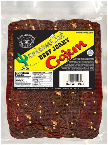Vista 5 de Buffalo Bills 18oz Black Pepper Western Cut Big Slab Beef Jerky (15 losas de carne seca por bolsa)