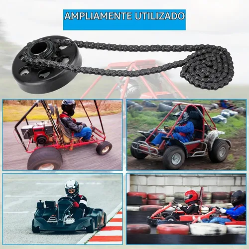 Vista 8 de Embrague Go Kart de 1 pulgada con 14 dientes con cadena #40/41/420 de 4