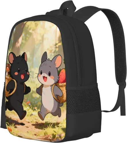 Vista 2 de Cute Mouse Notebook Backpack Fits 15 Inch Laptop Work Backpack Casual Daypack