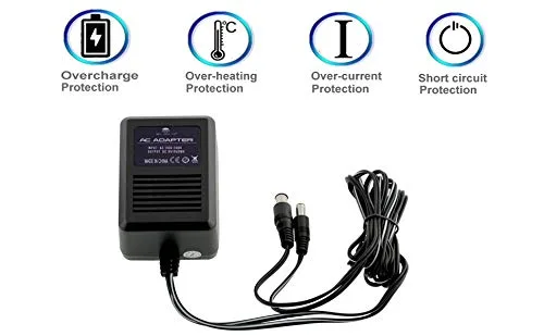 Vista 3 de WiCareYo AC Power Adapter Wall Charger Power Supply with AV cable for NES SNES Genesis1