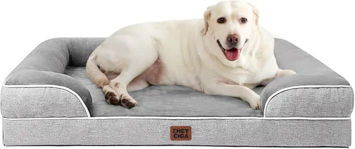 Vista 105 de EHEYCIGA – Cama ortopédica impermeable para perros pequeños, de espuma viscoelástica tipo caja de huevos, con bordes elevados y base antideslizante