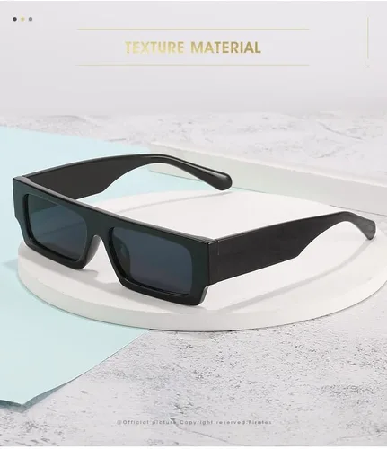 Vista 2 de Gafas de sol de sombreado con montura pequeña para hombres y mujeres, decoración de calle (color G, tamaño mediano)