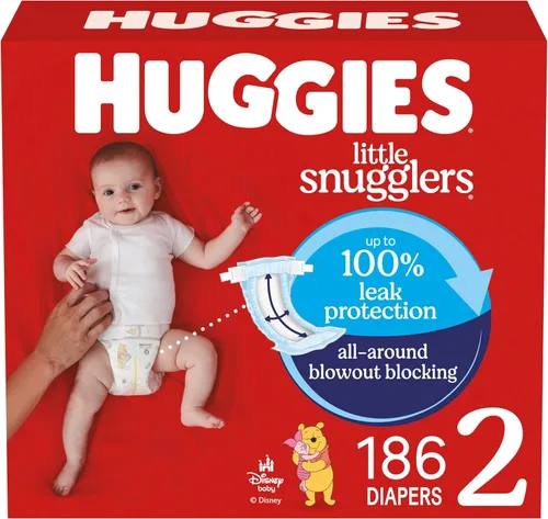 Vista 40 de Huggies Little Snugglers - Pañal para bebé, talla 1, 8 a 14 libras, 34717, 20