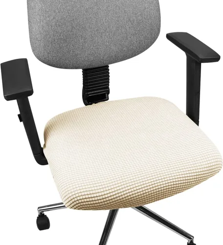 Vista 2 de Yikko - Fundas elásticas de jacquard con licra, con textura de grano de maíz, para sillas, aptas para oficina, comedor, bar, fundas para asientos