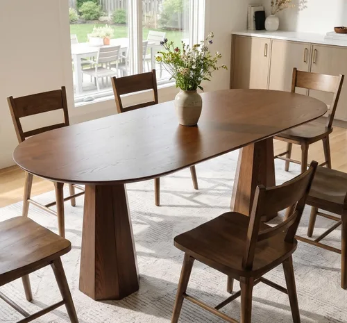 Vista 12 de CIMOTA Mesa de comedor de granja de 71 pulgadas para 6 mesas de cocina Negro