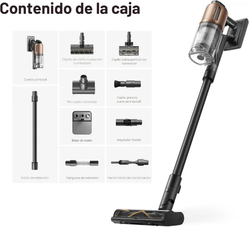 Vista 8 de DREAME Aspiradora inalámbrica Z20, aspiradora inteligente con potente succión de 250 AW, hasta 90 minutos de tiempo de funcionamiento, versátil