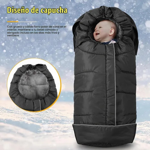 Vista 3 de Yoofoss Funda para Cochecito de Invierno - Saco Universal para Pies de Niños Pequeños, Saco de Dormir Bunting para Bebé de Cochecito Resistente al