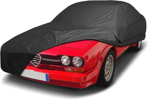 Vista 59 de iCarCover Funda de automóvil personalizada de alta calidad para Alfa Romeo 147 2002-2007, resistente, impermeable, para todo tipo de clima, lluvia