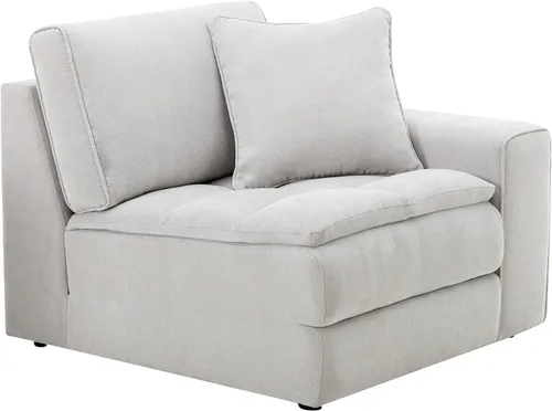 Vista 10 de Roundhill Furniture Breton - Sofá modular modular para sala de estar, en forma de L, 5 piezas, gris ostra