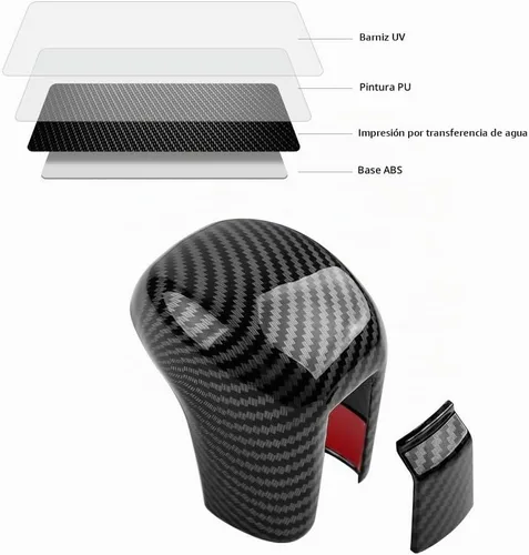 Vista 2 de Thenice CVT - Cubierta para palanca de cambios para Honda Civic 2016-2021 For 10th Gen Civic automatic transmission lever protection, carbon fiber