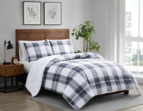 Vista 9 de Cannon Cozy Teddy - Manta de poliéster azul y crema, 1 pieza, 50 x 70 pulgadas, a cuadros, 100% poliéster, para hombres y mujeres, certificado