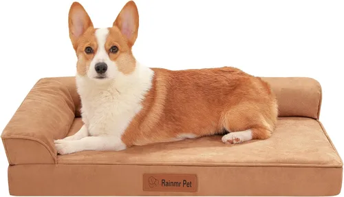 Vista 11 de Cama ortopédica para perros pequeños y medianos, cama de espuma viscoelástica para mascotas con funda extraíble lavable, parte inferior