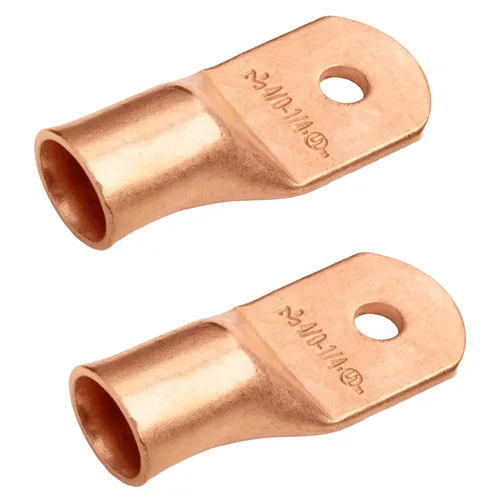 Vista 62 de SELTERM - 5 terminales de anillo resistentes para cable de batería, calibre 1/0 AWG, pernos de 1/2 pulgadas, terminales de calibre 0, ojales