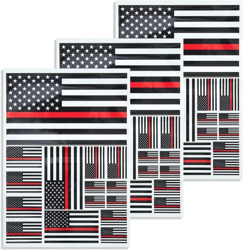 Vista 22 de CANTENDO Paquete de 3 calcomanías de bandera afroamericana, banderas negras afroamericanas, calcomanías reflectantes de vinilo para automóvil