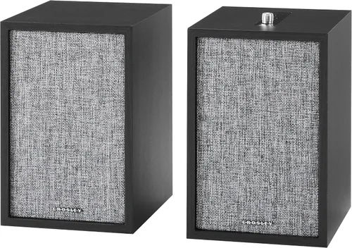 Vista 6 de Crosley S200A-BK 4" Altavoces estéreo activos con alimentación Bluetooth, conexiones ópticas, USB y Aux, negro