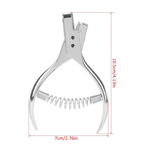 Vista 6 de Nikou Muesca de patrón, alicates profesionales de acero inoxidable para coser prendas de bricolaje con mango de resorte, marcador de punzón