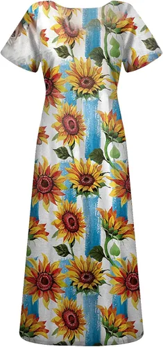 Vista 3 de Boda Vestidos de manga con hombros descubiertos Mujer por debajo de la rodilla Cóctel Acogedor Media Cremallera Verano Floral Casual 14