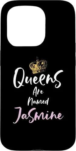 Vista 14 de Jasmine Name Queen - Carcasa para iPhone 17, color rosa y negro