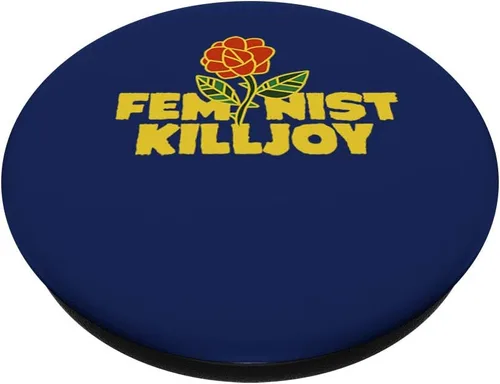 Vista 2 de Feminist Killjoy diseño retro de los años 70 feminista – PopSockets agarre y soporte para teléfonos y tabletas