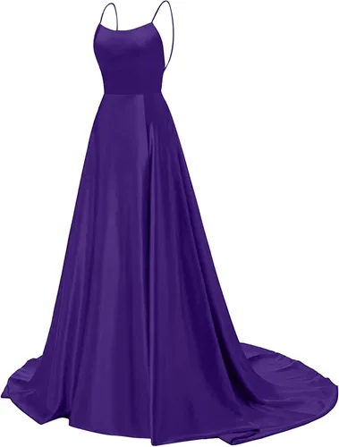 Vista 2 de Vestido sexy con abertura alta para mujer, elegante, hombros descubiertos, corte largo, vestido formal de graduación, con longitud al suelo
