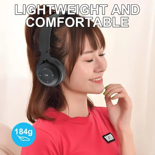 Vista 2 de Auriculares actualizados sobre la oreja con cancelación de ruido híbridos con modos transparentes, Bluetooth inalámbrico con micrófono, almohadillas