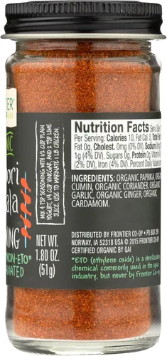 Vista 7 de Condimentos orgánicos Frontier, Tandoori Masala, 1.8 onzas
