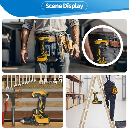 Vista 6 de 4 piezas de clips de cinturón para Dewalt, clip de repuesto premium de acero inoxidable 304, con tornillos, para Dewalt DCD7771 Compatible
