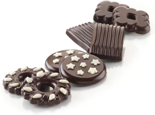 Vista 2 de Silikomart Molde de silicona para chocolate fácil, surtido, galleta