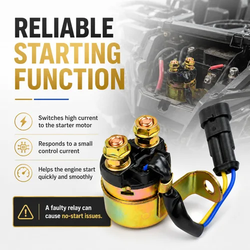 Vista 4 de Relé solenoide de arranque compatible con Polaris Ranger 400 500 570 700 800 RZR 4 XP S 900 Sportsman Hawkeye Trailboss 330 Reemplazar