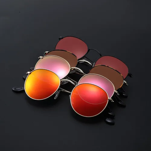 Vista 6 de Pro Acme Gafas de sol polarizadas de metal redondas pequeñas para mujer, estilo retro