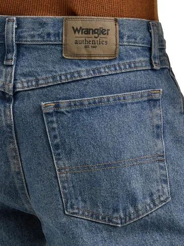 Vista 4 de Wrangler Authentics Jeans clásicos para hombre, corte holgado, con 5bolsillos, de algodón