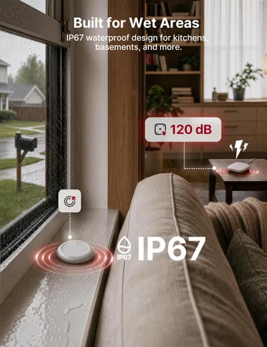 Vista 2 de X-Sense Detector de fugas de agua Wi-Fi, paquete de 1, complemento SWS0A41