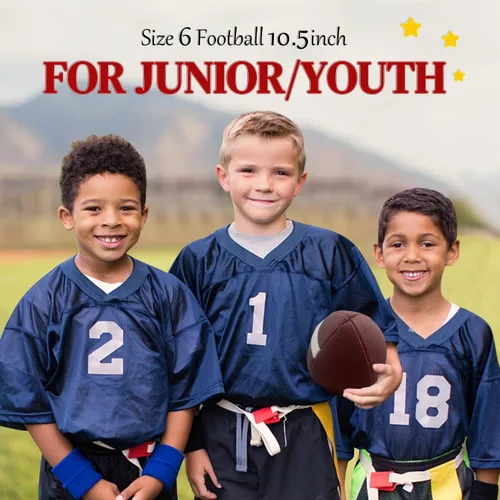 Vista 2 de jiaonun Youth Size 6/Official Size 9 Footballs Bulk, Inflatable with Pump for Youth, Junior, Adult, College, High School, Regulation Size Football