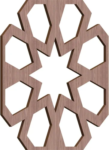 Vista 17 de Jackson Decorative Fretwork Wood Wall Panels, Large, 23 3/8" W x 23 3/8" H x 1/4" T, Cherry