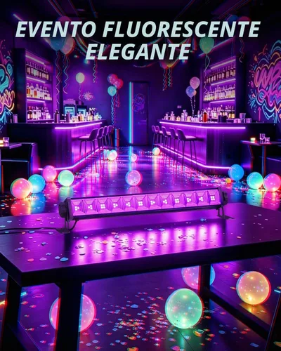 Vista 8 de Barra de Luz Negra de 40W, Luz Negra LED con Cable de 6 Pies e Interruptor, Luces Negras para Fiesta Fluorescente, Halloween, Cumpleaños, Pintura