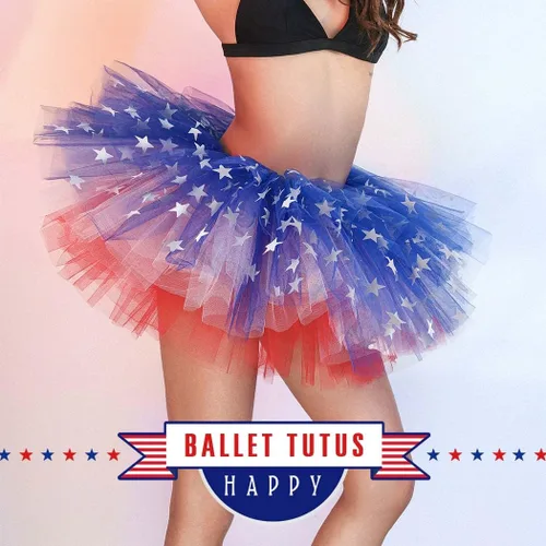 Vista 6 de REETAN Falda tutú de ballet de 6 capas de tul corto tutús para mujer