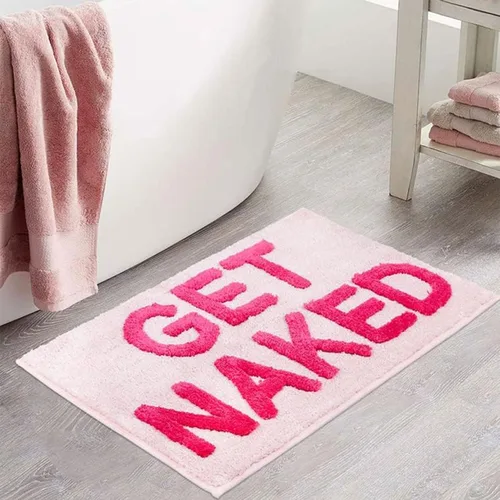 Vista 12 de Get Naked - Alfombra de baño antideslizante, bonita alfombra de baño copetuda, alfombra de baño de microfibra lavable para interiores, para baño