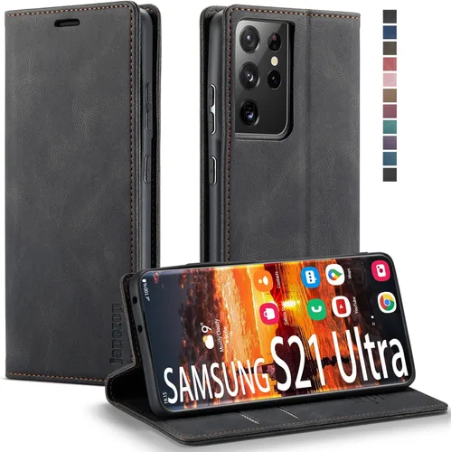 Vista 40 de Funda tipo cartera para Samsung Galaxy S21 5G con bloqueo RFID, color negro