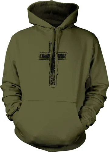 Vista 16 de Tcombo Sudadera con capucha unisex con diseño de cruz angustiada