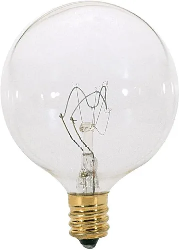 Vista 2 de Satco S3753 - Bombilla G16.5 con base de candelabro (120 V, 25 W, color blanco satinado)