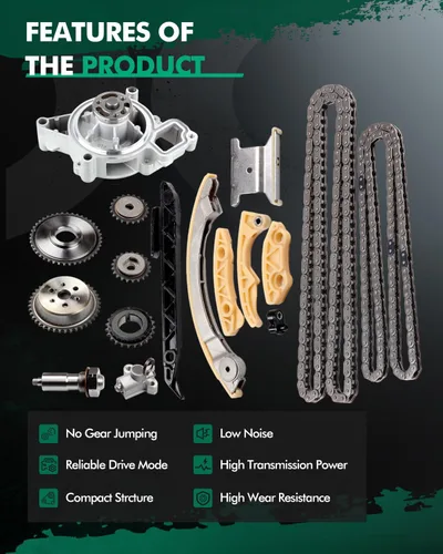 Vista 5 de SCITOO Kit de cadena de distribución del motor con bomba de agua - 94201S AW5092 apto para Buick Regal LaCrosse Verano Captiva Sport Equinox Malibu