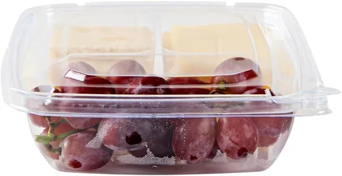 Vista 10 de Restaurantware Tamper Tek - Recipientes rectangulares para llevar de 11 onzas, 100 recipientes duraderos de plástico transparente congelable a