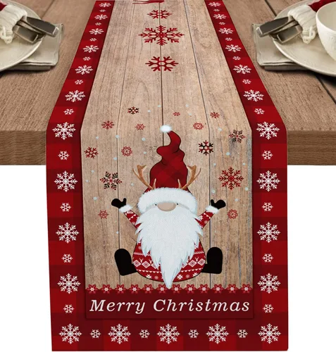 Vista 12 de Daleng Camino de mesa de árbol de búfalo de Navidad de 13 x 36 pulgadas, bufandas antideslizantes para decoraciones, fiestas, cenas y reuniones, 1