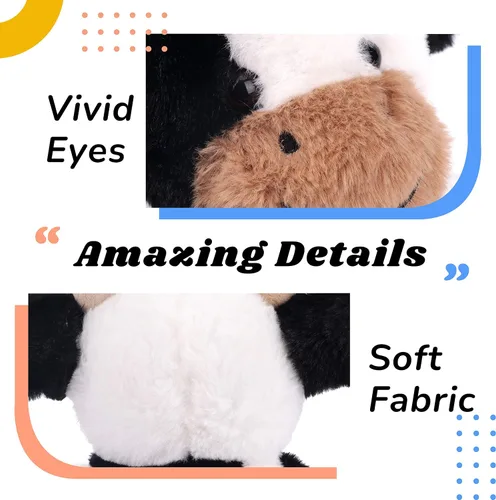 Vista 5 de Hopearl Vaca parlante repite lo que dices sacudiendo la cabeza, juguete animado interactivo eléctrico de peluche para festivales de cumpleaños