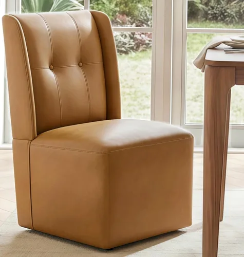 Vista 17 de Silla de comedor giratoria con ruedas, silla de comedor