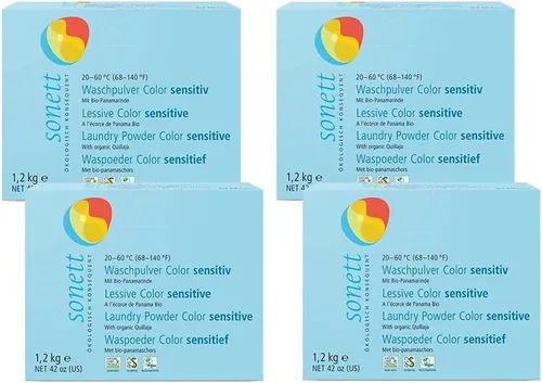 Vista 9 de Sonett Polvo de lavandería orgánico sensible al color para pieles sensibles para personas con alergias (42 onzas) certificado cultivado orgánicamente