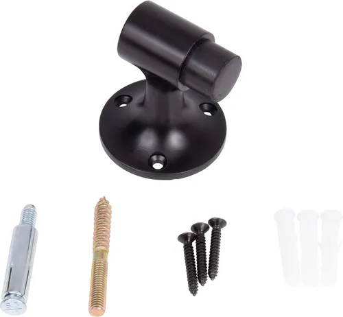 Vista 2 de Stone Harbor Hardware Tope de puerta de piso resistente, 3 pulgadas, negro mate