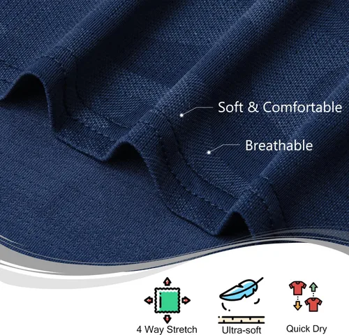 Vista 87 de TAPULCO Camisetas tipo polo de secado rápido para hombre, diseño de camuflaje, atléticas, ligeras, transpirables, casuales, para golf